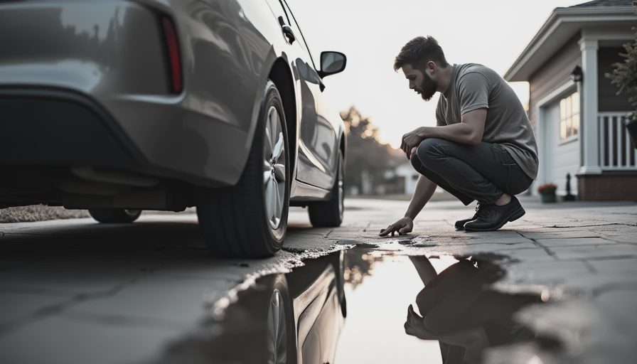 Visual context for why is there a puddle under my car but no leak