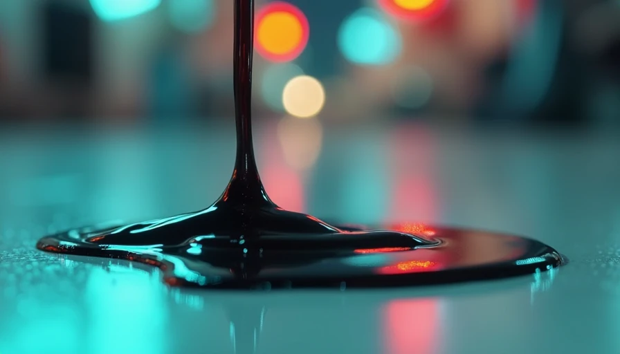 Visual context for what causes oil to become thick and black