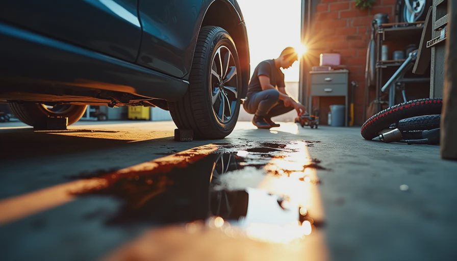 Visual context for oil leak after oil change