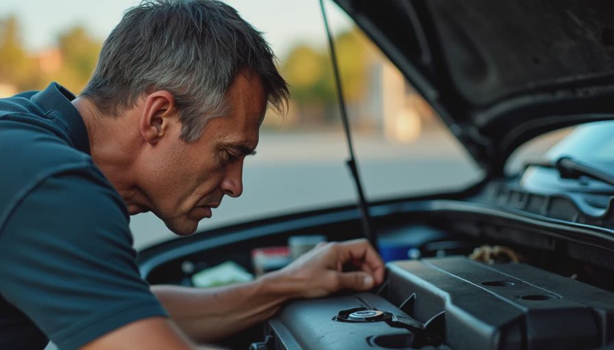 Visual context for how to check engine oil