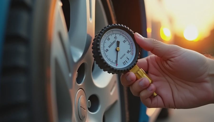 Visual context for car tyre pressure
